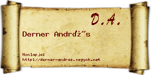 Derner András névjegykártya